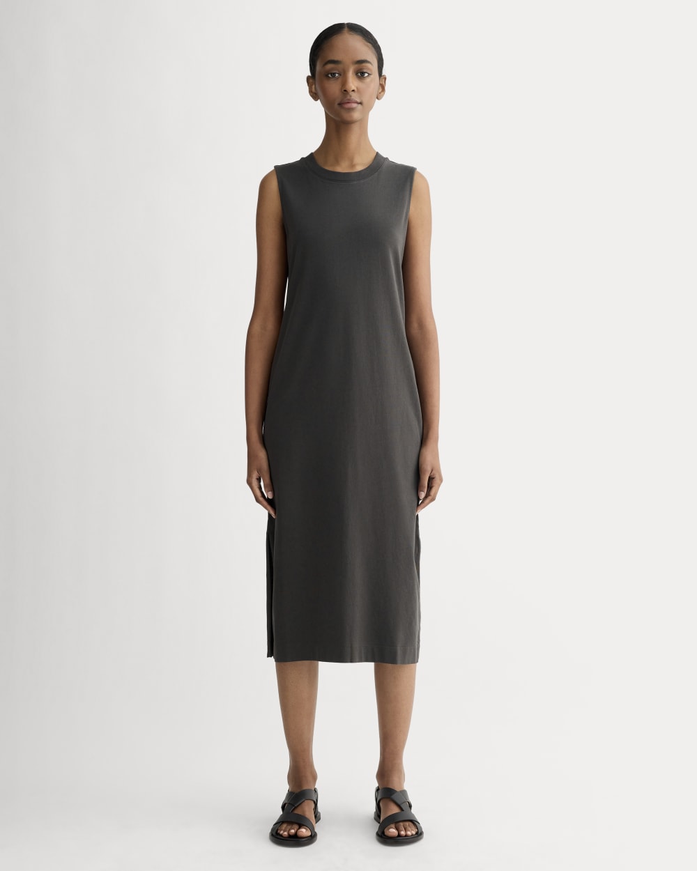 womens-organic-cotton-weekend-tank-dress-washed-black | primary
