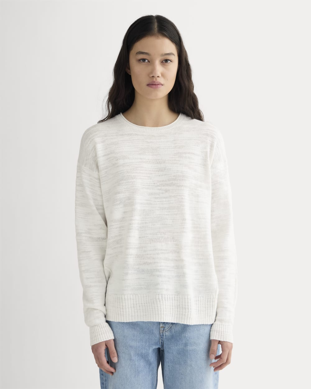 womens-slouch-sweater-cotton-linen-white | primary