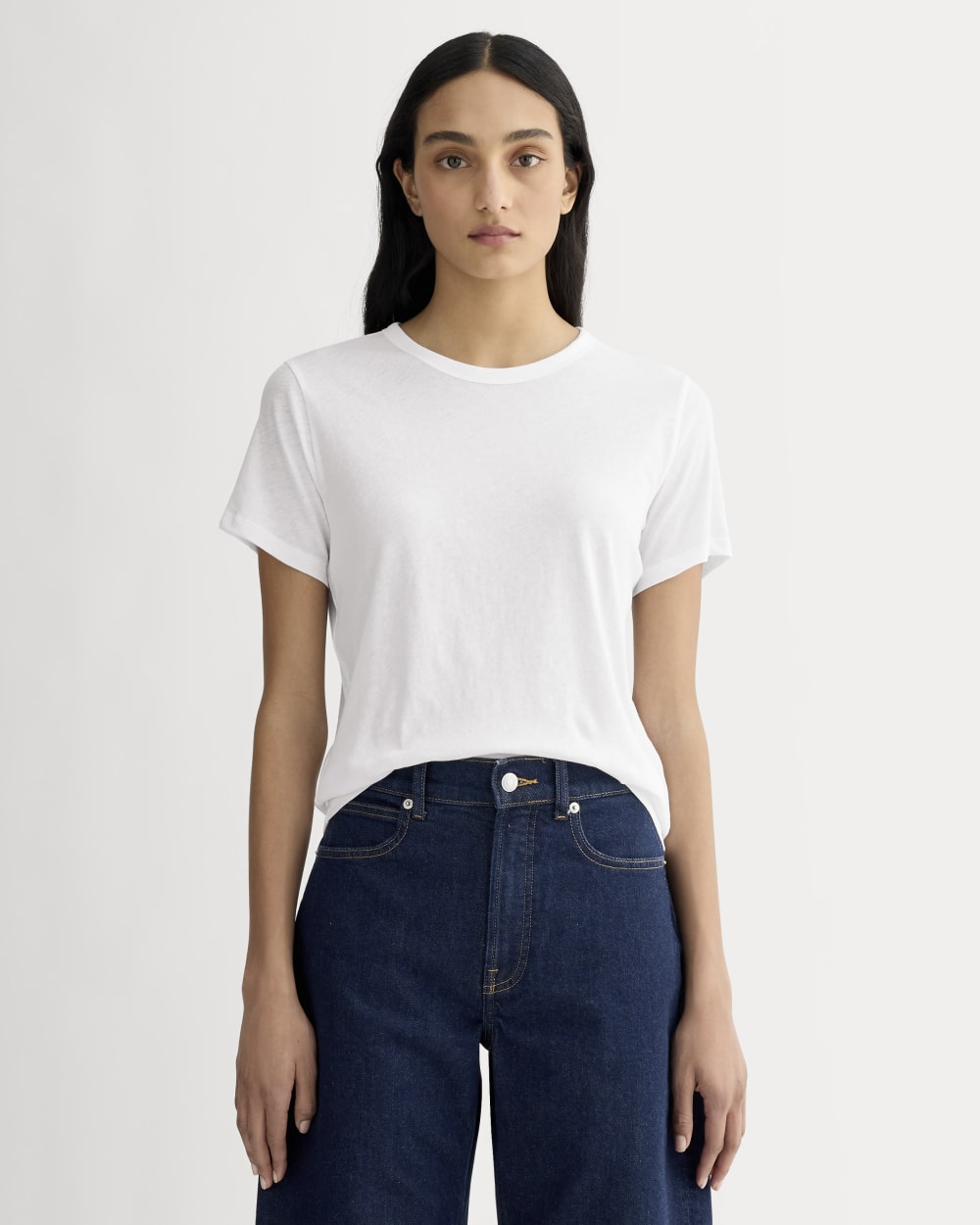 womens-slim-air-tee-white | primary