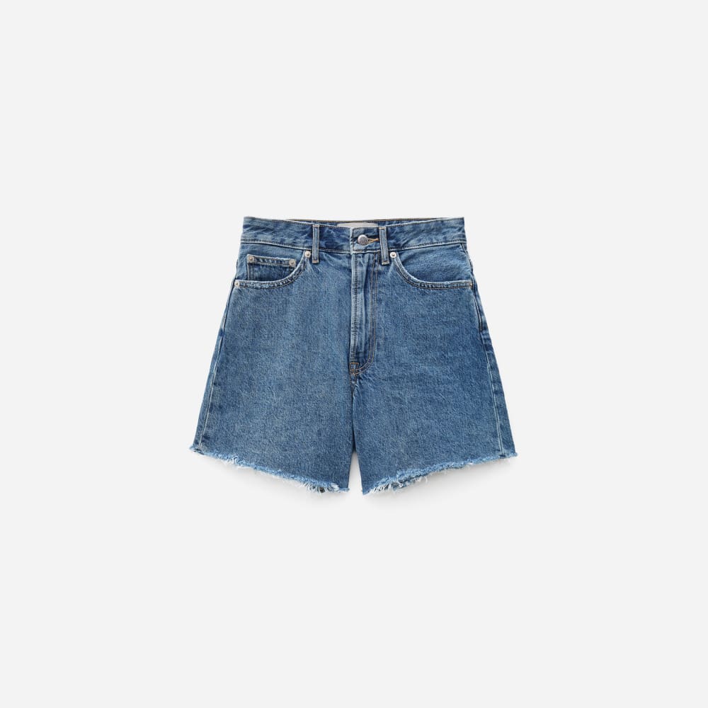 womens-a-line-denim-short-med-indigo | alt