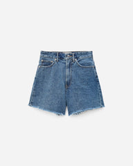 womens-a-line-denim-short-med-indigo | alt