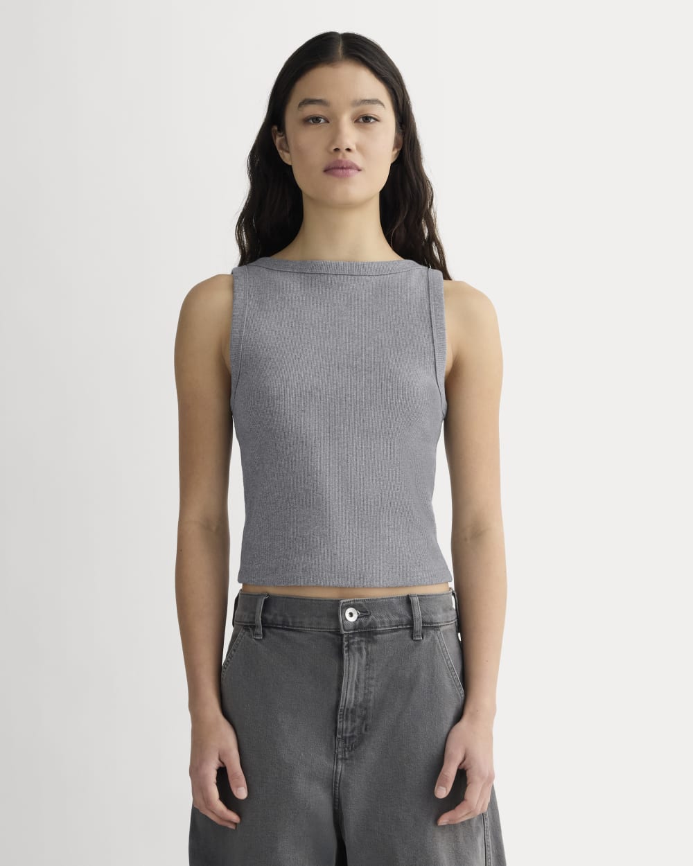 womens-selfie-boatneck-tank-heather-grey | primary