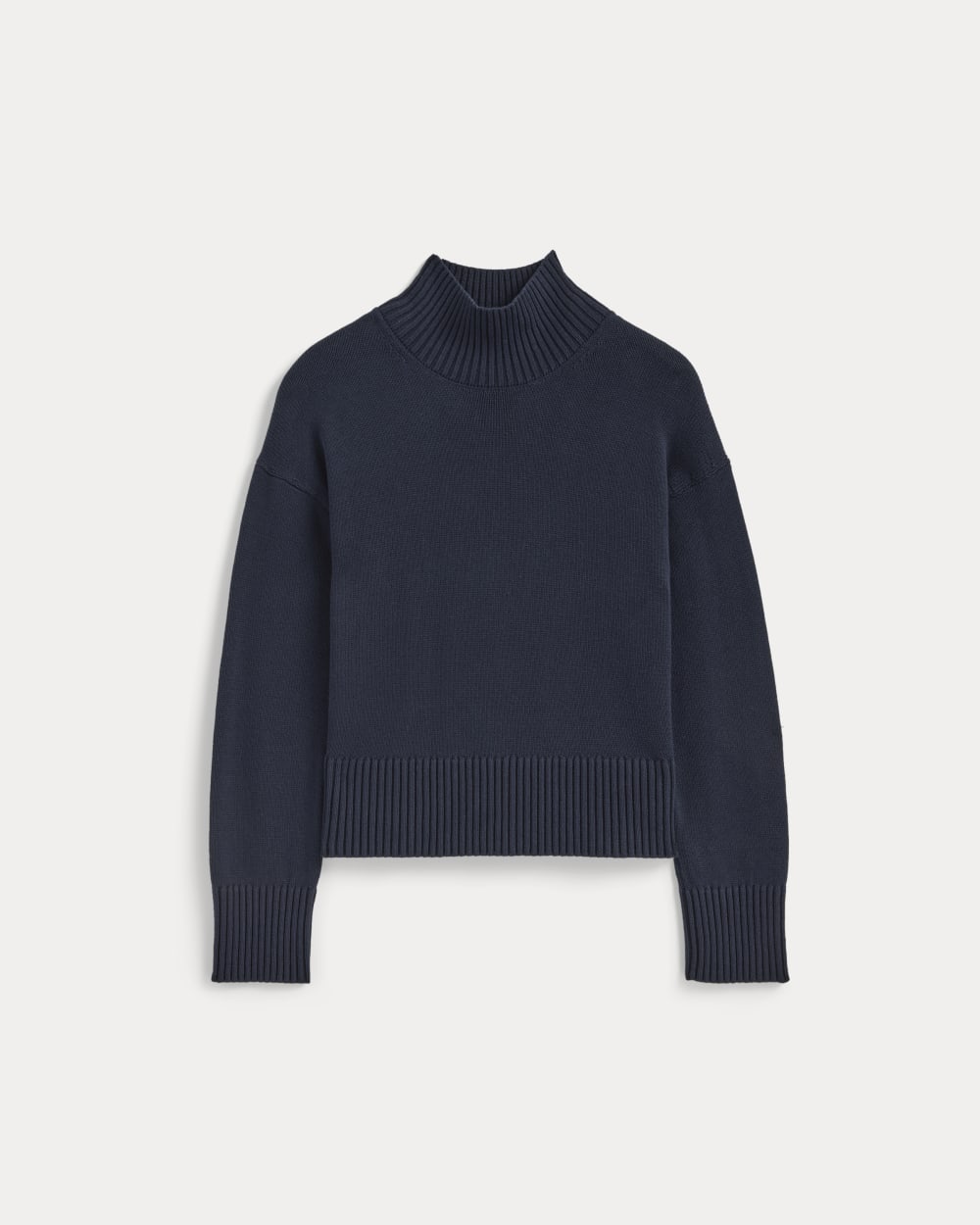 womens-cotton-boxy-turtleneck-navy | alt