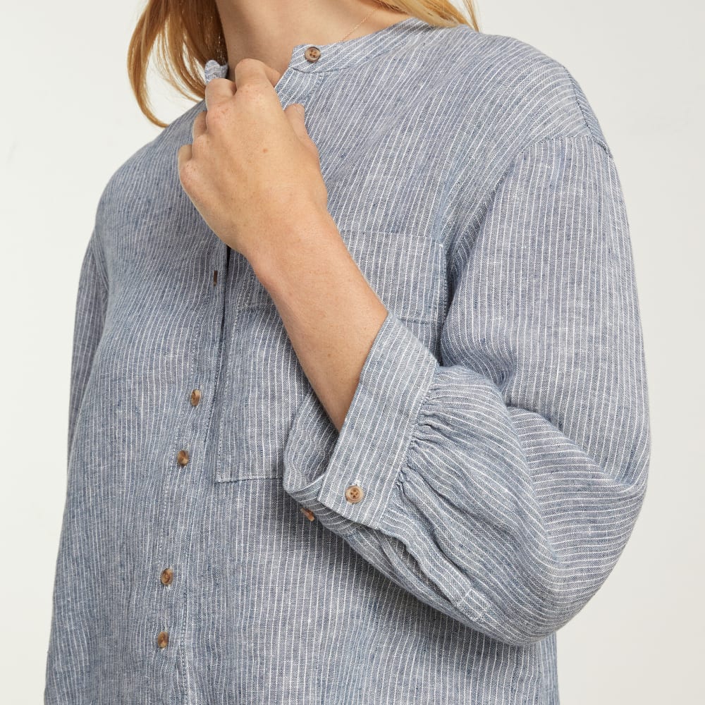 womens-linen-billow-blouse-blue-pinstripe
