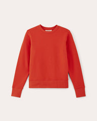 womens-french-terry-relaxed-crewneck-poppy-red | alt