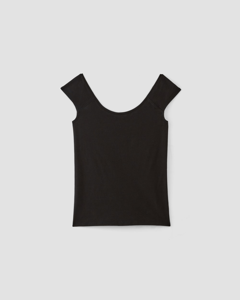 womens-supima-form-cap-sleeve-tee-black | alt