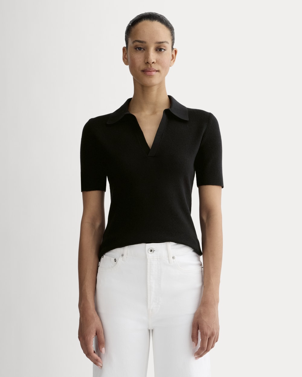womens-knit-polo-black | primary
