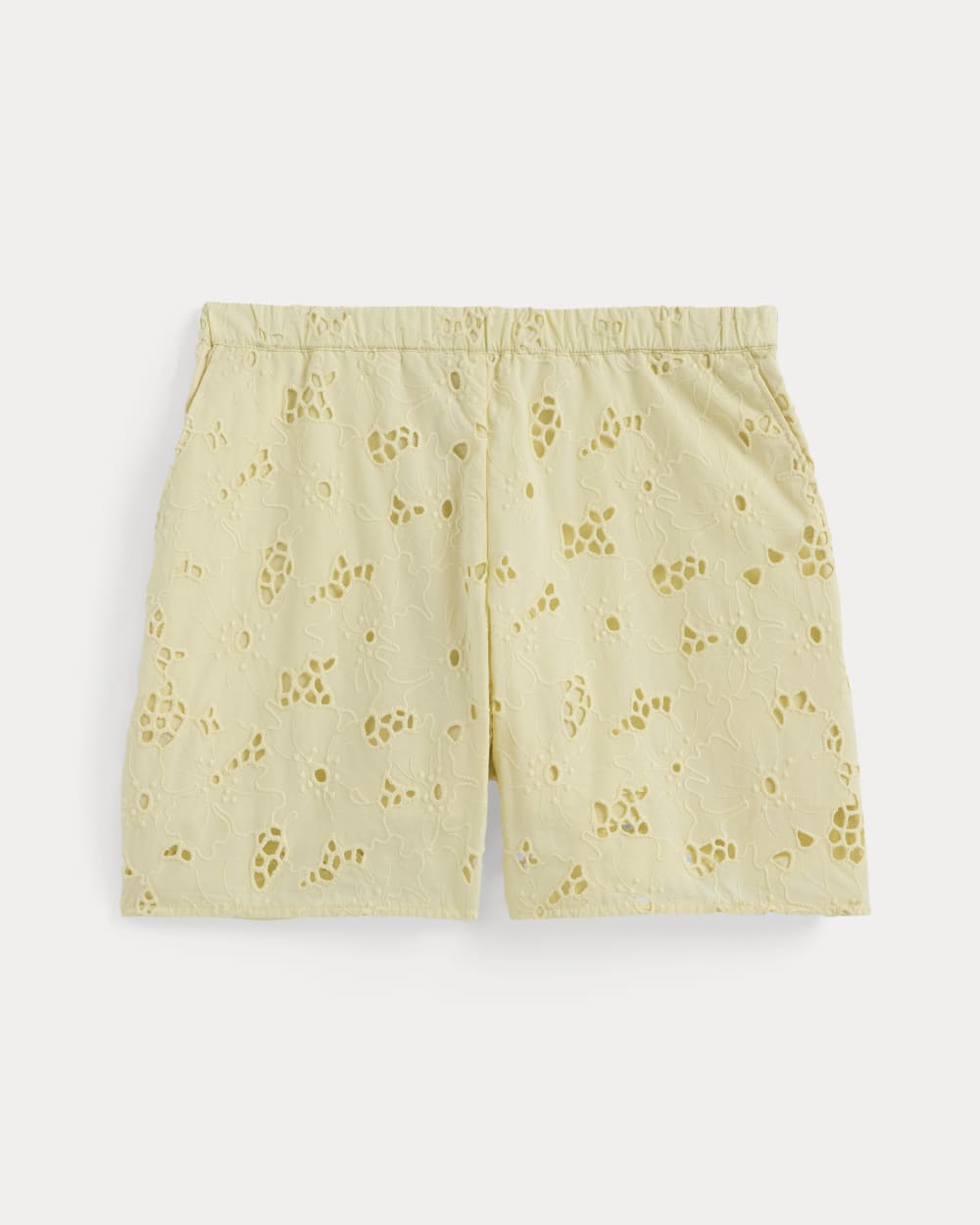 womens-eyelet-pull-on-short-light-yellow | alt