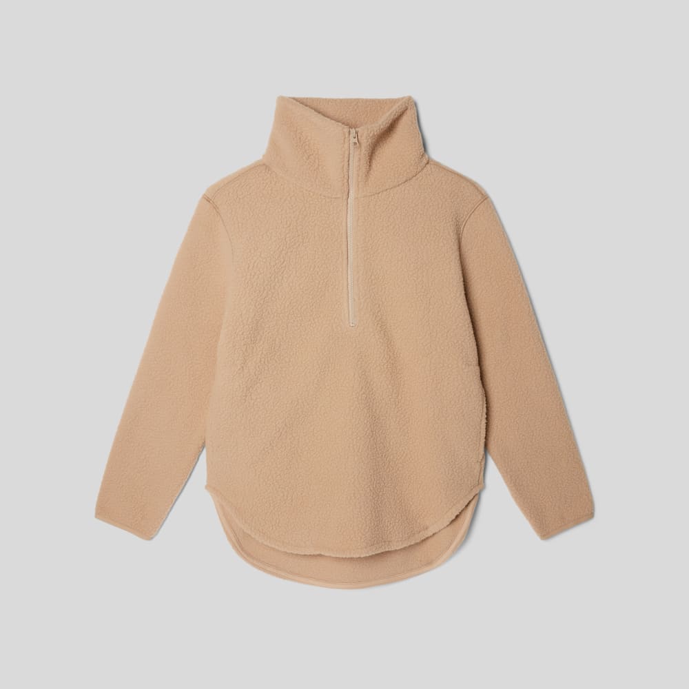 womens-renew-fleece-half-zip-tan | alt