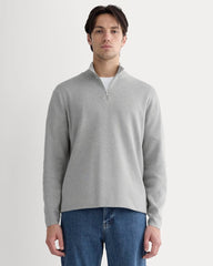 mens-no-sweat-quarter-zip-heathered-grey | primary