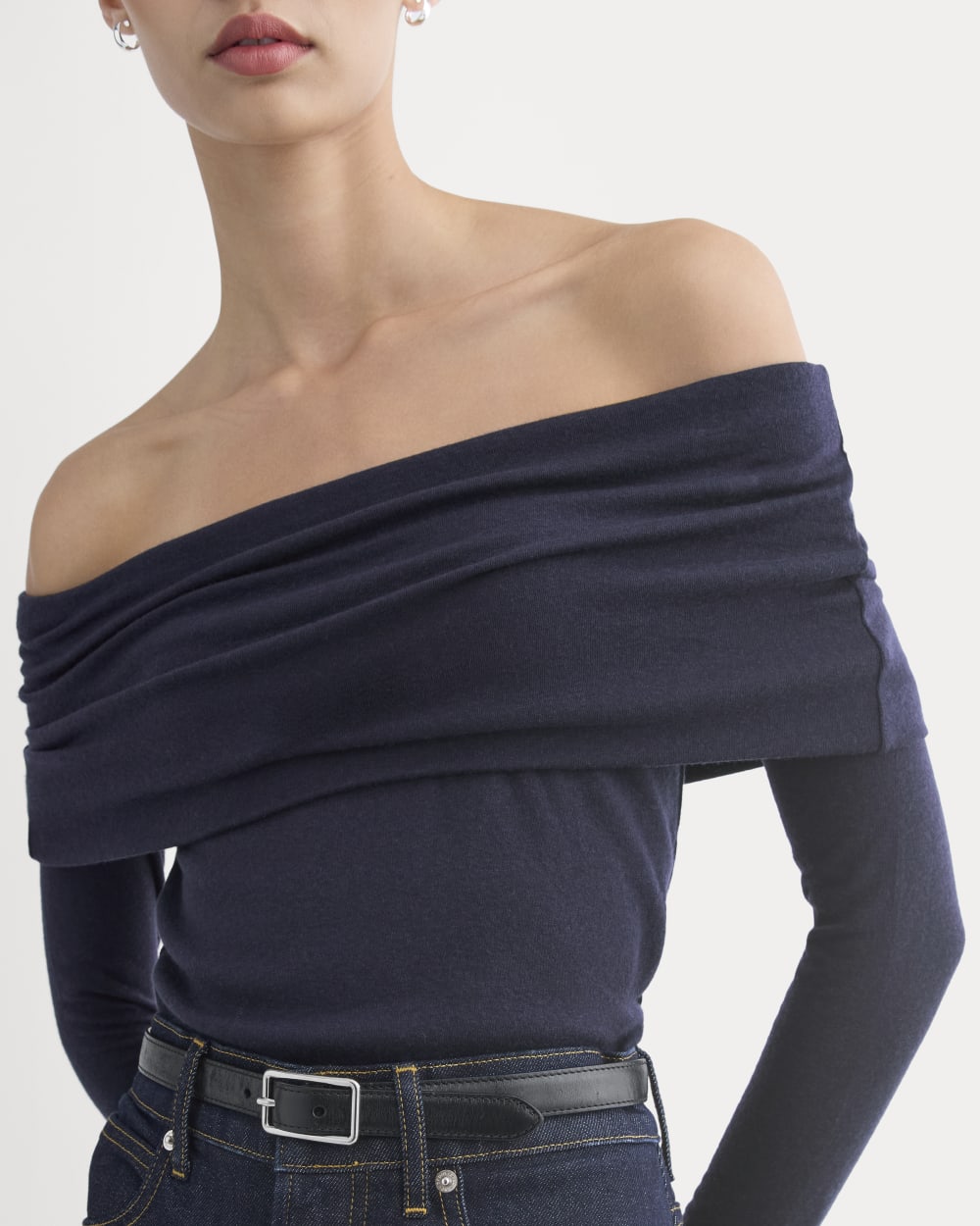 womens-off-shoulder-top-butterluxe-deep-navy