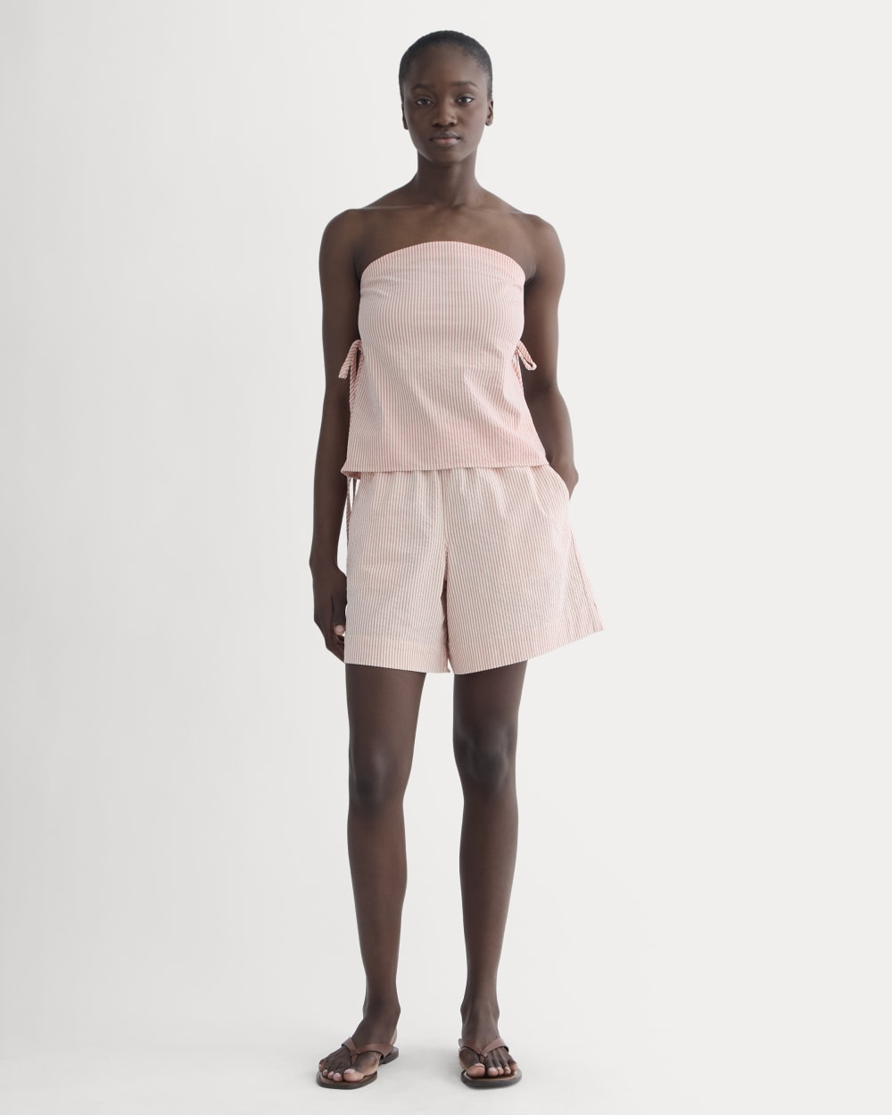 womens-seersucker-pull-on-short-soft-orange | primary